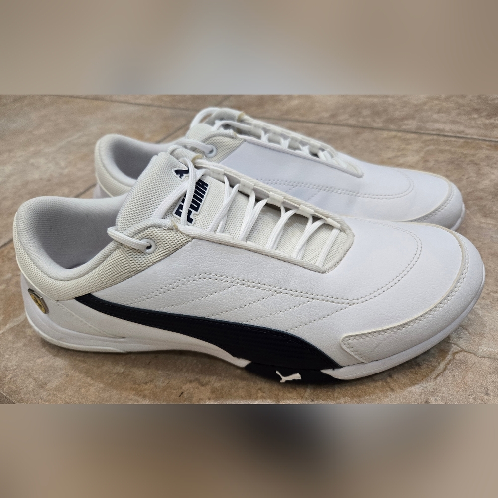 Mens PUMA Ferrari Power Brake White Athletic Shoes Sneakers. Sz 9. Worn once!